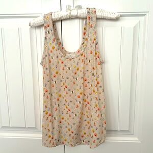 Joie Silk Top with Flower and Bug Print